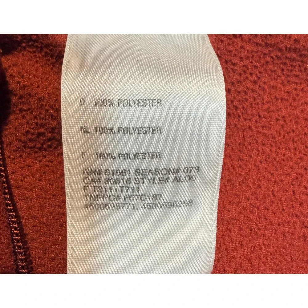 The North Face Mens Pullover TKA 100 Fleece Quarter Zip Red‎ Sweater Large